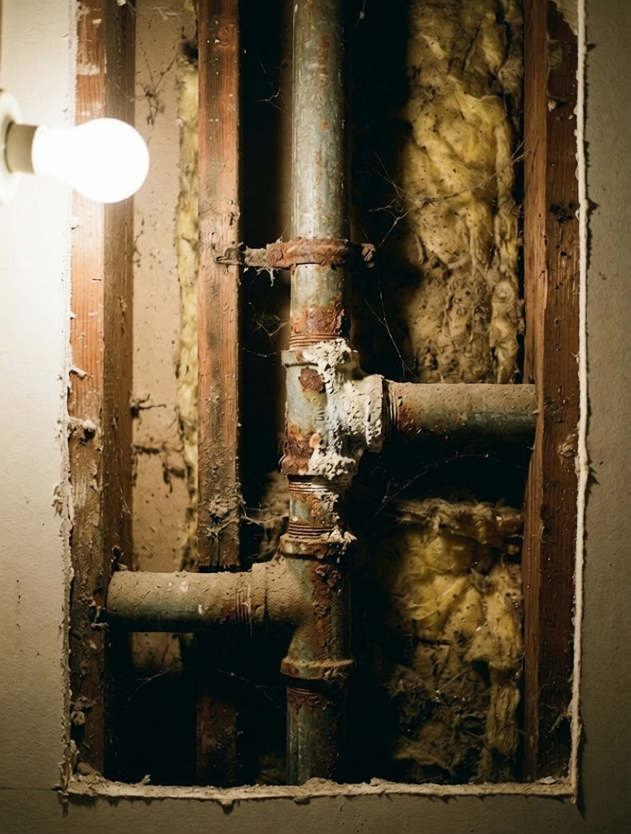 Old galvanised pipework