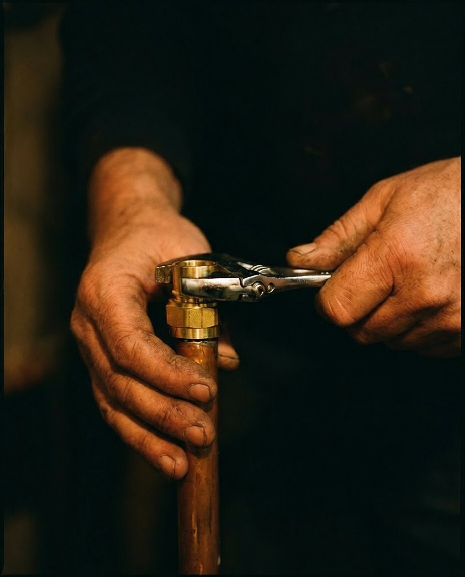 Craftsman hands at work